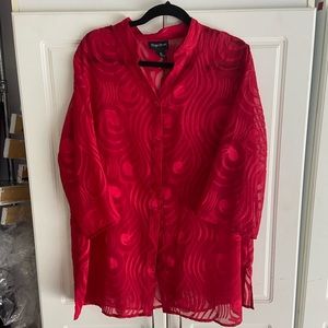 Cool Y2K Sheer Button Up